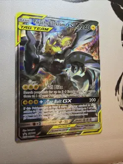 Pokemon Pikachu & Zekrom GX TCG Sun & Moon SM168 Holo Promo NM - Image 4