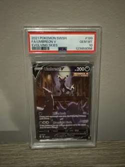 2021 Pokemon SWSH Umbreon V Evolving Skies #189 PSA GEM MINT 10 - Image 1