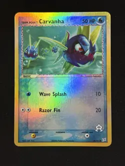 Carvanha #48/95 - Pokemon TCG - EX Team Magma vs. Team Aqua - Reverse Holo - NM - Image 1