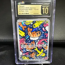 CGC 10 Pristine Tatsugiri 112/101 AR Art Rare Transformation Mask sv6 Pokemon - Image 1