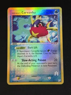 Carvanha #25/95 - Pokemon TCG - EX Team Magma vs. Team Aqua - Reverse Holo - NM - Image 1