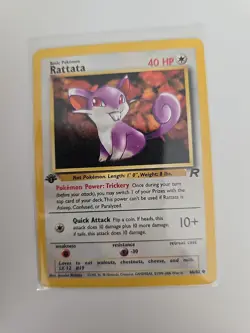 Pokemon TCG 66/82 Rattata 1st Edition Team Rocket Regular Common - Image 1