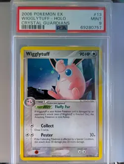 Pokemon 2006 Wigglytuff Holo Crystal Guardians PSA 9 - Image 1