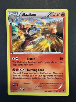 Pokemon TCG Blaziken 14/111 Holo Rare XY Furious Fists LP+/NM - Image 1