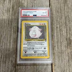 Graded PSA 6 2000 Pokemon Game Chansey-Holo Base II #3 - Image 1