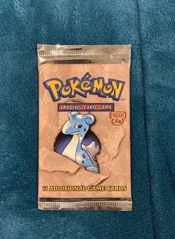 Pokemon Fossil Booster Pack Lapras Artwork Vintage 1999 Brand New Factory Sealed - Image 1