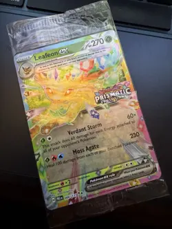 Pokemon TCG Leafeon ex 006/131 Prismatic Evolutions Stamped Promo SEALED - Image 1