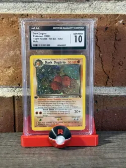 Pokemon 2000 Dark Dugtrio #6 Holo Team Rocket 1st Edition CGC 10 - Image 1