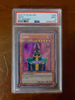 2010-2017 Yugioh Jinzo PSV-000 REPRINT PSA 9 - Image 1