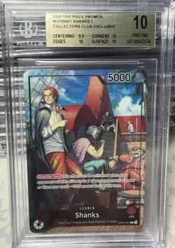 BGS 10 Shanks PSA Magazine Exclusive One Piece Leader Alt Art Promo OP09-001 - Image 1