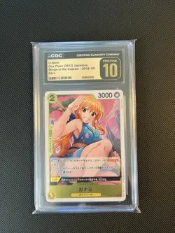 One Piece CGC Pristine 10 O-Nami OP06-101 Wings of the Captain Japanese - Image 1