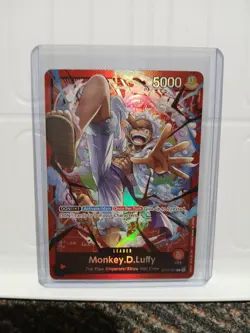 Monkey.D.Luffy ST21-001 - One Piece TCG Starter Deck EX: Gear 5 Foil NM Leader - Image 1