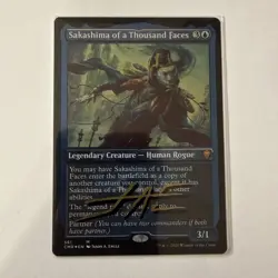 MTG: Signed By Artist -Sakashima of a Thousand Faces - (Foil Etched) - NM - - Image 1