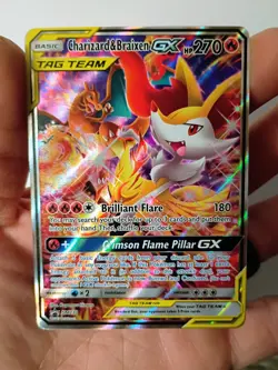 Pokemon TCG Charizard & Braixen GX SM230 Holo Card SM Promo - Image 3