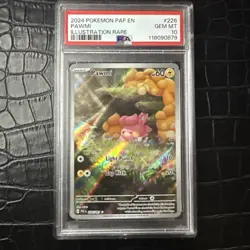 Pokemon TCG Paldean Fates Illustration Rare Card Pawmi 226/091 PSA 10 - Image 1