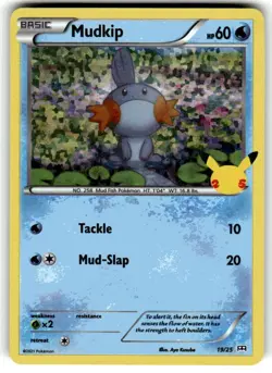 Pokemon TCG McDonald's 25th Anniversary Celebrations Mudkip Holo Card 19/25 - Image 1