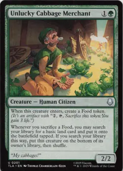 Unlucky Cabbage Merchant U Avatar: The Last Airbender 201 NM MTG - Image 1