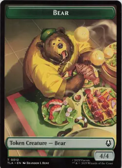 Bear // Food (0020) Double-Sided Token T Avatar: The Last Airbender NM MTG - Image 1
