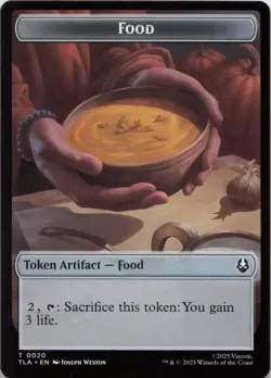 Bear // Food (0020) Double-Sided Token T Avatar: The Last Airbender NM MTG - Image 2