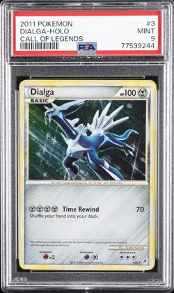 2011 POKEMON CALL OF LEGENDS #3 DIALGA-HOLO PSA 9 - Image 1