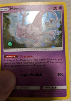 Mewtwo SM77 Sun & Moon Ultra Rare Holo Black Star Promo Pokemon LP/NM - Image 3