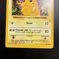 ⚡ Pokemon TCG Pikachu Shadowless Red Cheeks 58/102 Base Set 1999 ⚡ - Image 3