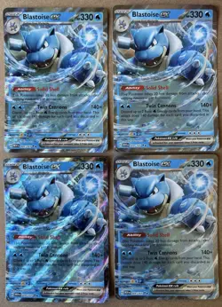 Blastoise ex 009/165 Double Rare LOT of 4x Pokemon MEW 151 - Image 1