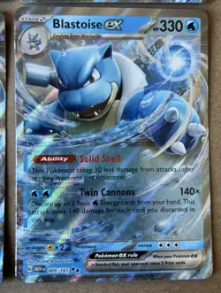 Blastoise ex 009/165 Double Rare LOT of 4x Pokemon MEW 151 - Image 4