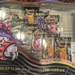 Pokemon TCG PALDEAN FATES Great Tusk Iron Treads Ex Premium Collection ✅ NEW - Image 3
