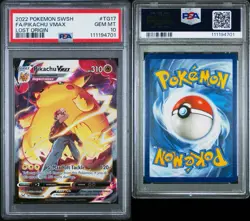 Pokemon TCG Pikachu VMAX Lost Origin TG17/TG30 PSA 10 GEM Mint - Image 1