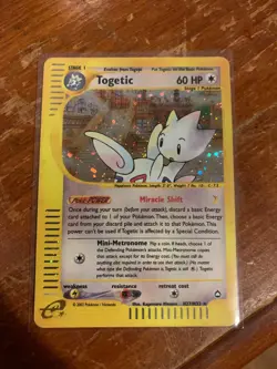 Togetic H27/H32 Aquapolis Holo Ultra Rare Pokemon TCG Nintendo Togepi MP - Image 1