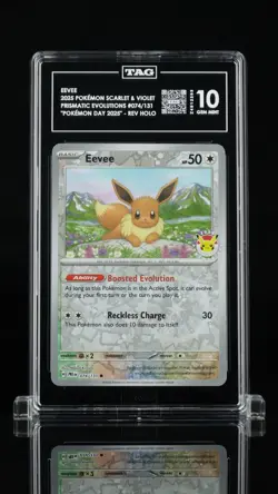Eevee Pokemon Day 2025 074/131 Prismatic Evolutions Stamped Promo English TAG 10 - Image 1