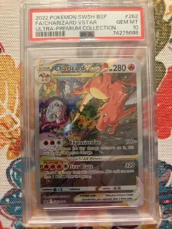 CHARIZARD VSTAR 2022 POKEMON SWSH UPC BLACK STAR PROMO #SWSH262 PSA 10 - Image 1