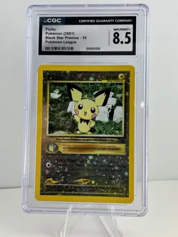 2001 Pokemon Black Star Promo #35 Pichu reverse holo CGC 8.5 NM/MINT+ w/ *SWIRL* - Image 1