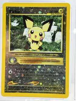 2001 Pokemon Black Star Promo #35 Pichu reverse holo CGC 8.5 NM/MINT+ w/ *SWIRL* - Image 2