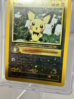 2001 Pokemon Black Star Promo #35 Pichu reverse holo CGC 8.5 NM/MINT+ w/ *SWIRL* - Image 5