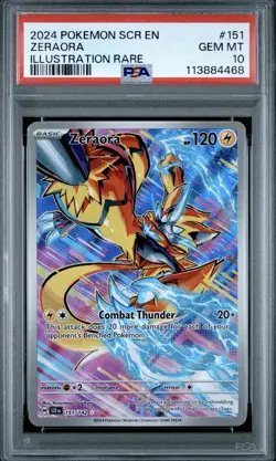 PSA 10 Zeraora Illustration Rare 151/142 Pokemon Stellar Crown IR - Image 1