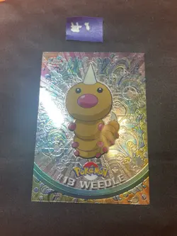 2000 Topps Chrome Pokemon Weedle #13 Base TV Animation Edition - Image 2