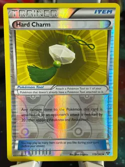 POKEMON HARD CHARM 119/146 UNCOMMON REVERSE HOILOFOIL XY BASE SET NM CARD - Image 1