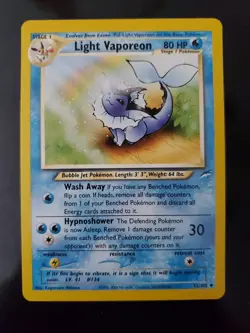 Light Vaporeon 52/105 Uncommon Pokemon TCG Card Neo Destiny Near Mint NM - Image 1