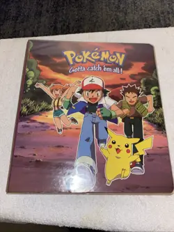 1999 Nintendo Original Pokemon Card Game 3-ring Binder Ash, Friends - Image 1