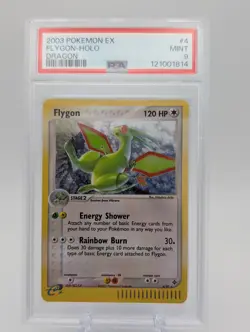 2003 Pokemon FLYGON Ex Dragon Set HOLO Foil Rare e-Reader Card 4/97 - PSA 9 MINT - Image 1