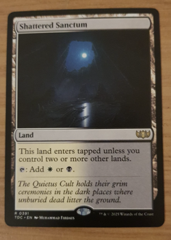 Shattered Sanctum MTG NM Regular Commander Tarkir Dragonstorm Magic - Image 1