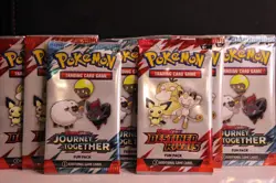 Pokemon TCG Fun Pack Bundle (7 total) Journey and Destined together - Image 1