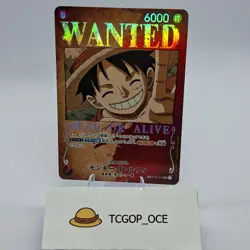 Monkey D Luffy WANTED SR ST01-012 SP PAR Parallel OP03 One Piece Japanese NM - Image 1