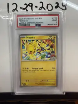 Pikachu - (World Championship 2025) 225 Sv: Scarlet & Violet Promo Cards Regular - Image 2