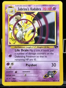 Pokemon Card - Sabrina's Kadabra Gym Challenge 58/132 Uncommon Regular LP - Image 3