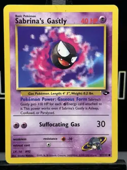 Sabrina's Gastly Gym Challenge, Unlimited Common Card 97/132 - Pokemon TCG - MP - Image 3