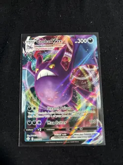 Pokemon TCG Crobat VMAX Shining Fates Holo Ultra Rare Card 045/072 - Image 3