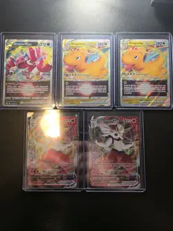Lot Of 5 Pokemon Cards - Drapion, Dragonite, Cinderace - Image 1